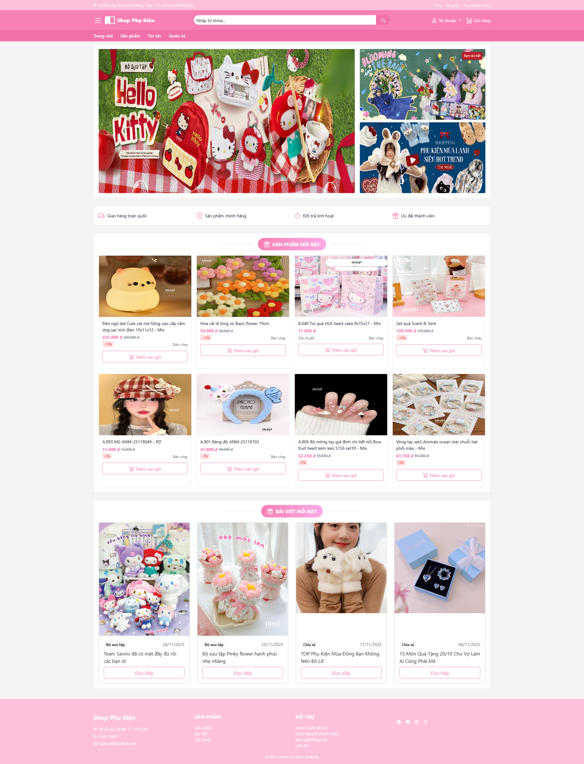 Web Quản lý cửa hàng bán phụ kiện quà tặng